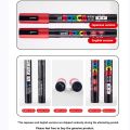 【Hot】 1Pcs Japan UNI White Posca Markers Pens Acrylic Highlighter PC-1M/3/5M Graffiti Drawing Manga Stationery Art Supplies Stationery. 