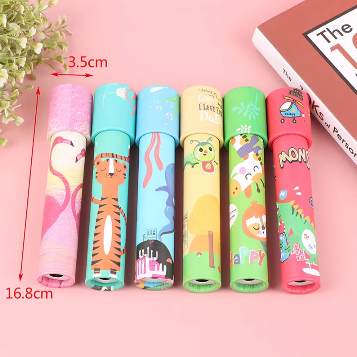 1Pc Cartoon Magic Kaleidoscope Rotating Various Patterns Kids Educational Toy