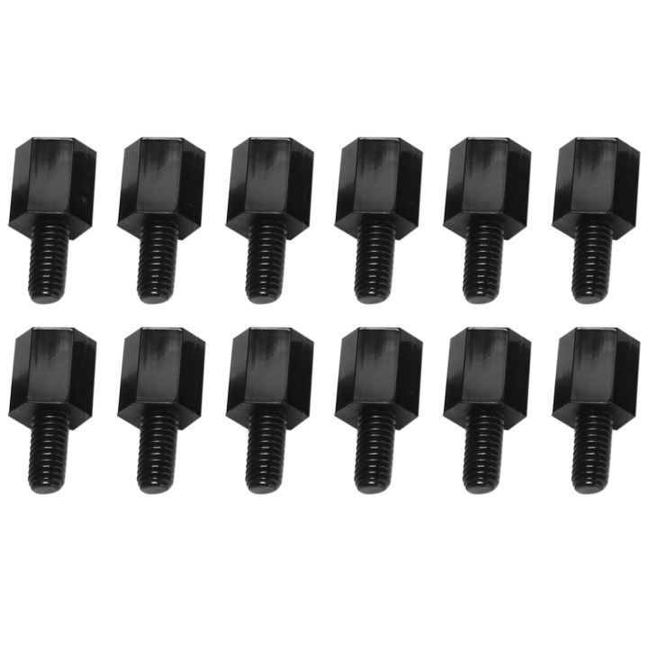100x Motherboard Hex Standoff Threaded Spacer M3 Thread 6+6mm Black