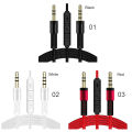 Audio Cable 3.5mm To Jack 3.5mm Speaker Line 1.2m Aux Cable Male To Male With Mic To Volume Control For Headphone. 