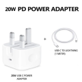 Upgrade Your Charging: Apple 20W Power Adapter & Lightning Cable Bundle. 