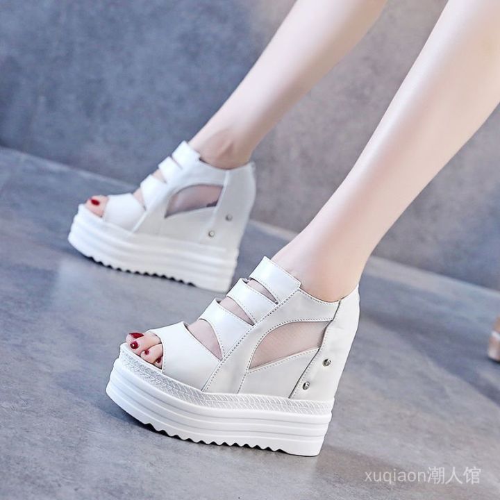 10cm%20Super%20High%20Heel%20Peep%20Toe%20Sandals%20Women's%20Summer%20Platform%20Platform%20Platform%20Shoes%20White%20Peep%20Toe%20Shoes%20Wedge%20Platform%20Zipper%20-%20Image%208