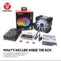 Fantech FB302 TYPHOON RGB FAN 3n1 W/ HUB AND REMOTE CONTROL. 