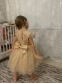 Toddler Girls 1st Birthday Party Dresses Cute Bow Kids Princess Lace Tulle Short Dress Flower Girls Dresses for Wedding 1-5 Year. 