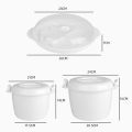 Microwave Rice Cooker Multifunction Small Lunch Container Microwave Cooker Cookware for Microwave Oven 17.5x21x14cm. 