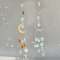 Crystal Wind Chime Hangings Pendant Gold Silver Series Star Moon Creative Home Aeolian Bell Windbell Decoration For Home Bedroom. 