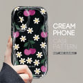 YYDS for Redmi Note 12S Back Cover Purple Cherries Case Cream Texture Wavy Edge Soft Silicone Mobile Cover. 