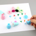 26 Pcs Alphabets Letters Round Stamp Seal Children Gifts Toys Self Inking Scrapbooking Plate Ink Pads Stamper. 