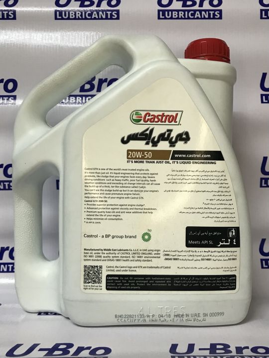 CASTROL%20GTX%20Mineral%20Engine%20Oil%2020W-50%20(4L)%20-%20Image%203