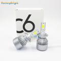 Super Bright H4 C6 36W 3800LM 6000K Car LED Headlight Hi/Lo Turbo Light Bulbs 2 PCs. 