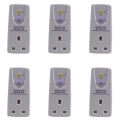 6X UK Plug 13A Gfci Leakage Protection Plug Rcd Socket Home Circuit Breaker Cutout Power Trip Switch- UK Plug. 