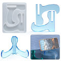 Diy Mobile Phone Holder Silicone Mold Desk Stand Crystal Epoxy Resin Mould Mobile Photo Frame Stand Handicraft Decoration. 