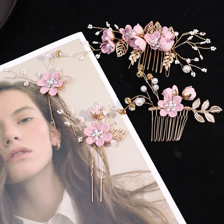 4pcs/Set%20Pearl%20Flower%20Hairpin%20Side%20Comb%20Golden%20Leaf%20Shaped%20Alloy%20Tiaras%20Wedding%20Bride%20Insert%20Hair%20Clips%20Hair%20Jewelry%20Bride%20Headwear%20-%20Image%205