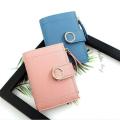 Card holder Ladies purse Compact PU leather Coin pocket Small wallet Folding design Short size Money holder for Daily use Travel accessory Shopping companion Gift for women. 