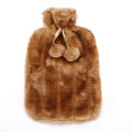 【Popular Categories】 Large Natural 2L Hot Warm Faux Water Bottle Cover Fluffy Pompom Cover. 