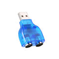 【VogueVenture】USB to Dual PS/2 Adapter USB A Male to PS2 Female Converter Splitter for Mouse Keyboard gamer laptop desktop pc. 
