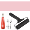Rubber Stamp Making Kit,Block Printing Tool Kit,Linoleum Cutter with 6 Type Blades,Tracing Paper for Craft Stamp Carving. 