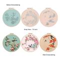 3 Pack Embroidery Starter Kit for Beginners, Cross Stitch Kits for Adults Include 3 Embroidery Cloth with Birds Pattern. 