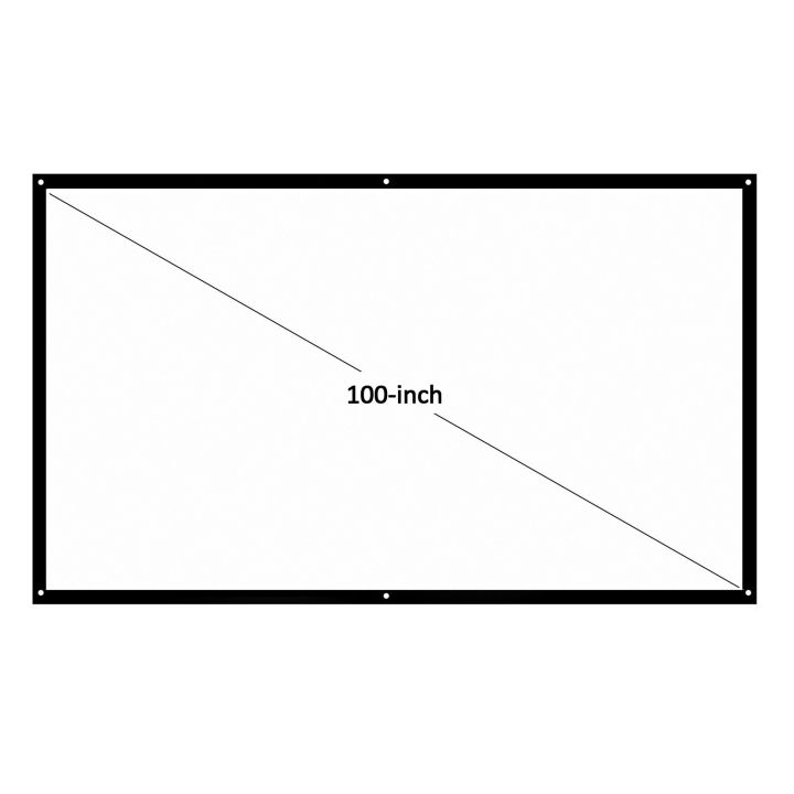 100-inch 16:9 Projector Screen Portable HD Projection Screen Foldable Wall Mounted for Home Theater Office Movies Indoors Outdoors-01