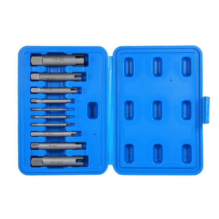 KOGEEK 5pcs Tap Extractor Steel Broken Head Taps Remover Stripped Screw Tap Extractor Set Screw Removal Tool