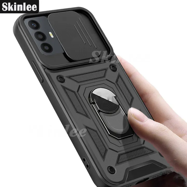 Phone Case for Sharp Aquos V6 plus Back Cover Hard Armor Shockproof Camera Protection Handphone Casing for Sharp Aquos V6 + Phone Cases Navigation Holder Ring Cover