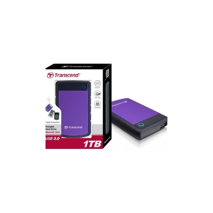Original Transcend 1TB StoreJet 25H3 External Hard Drive (USB 3.1)