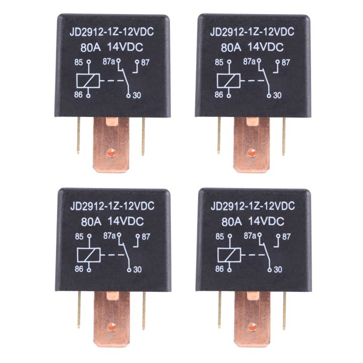 (COKP) 4X 80A DC 12V 5 Pin DIY Power Relay Car Truck Vehicle