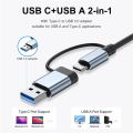 8 in 1 USB A Type C Hub Concentrator Docking Station 3 0 Multi Adapter SD TF Card Reader Audio Multi-hub Dock Splitter PC. 