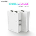 RJ45 Network Switch 2 Port LAN Ethernet Network Box Switcher RJ45 Splitter Dual 2 Way Port Manual Sharing Switch Adapter. 
