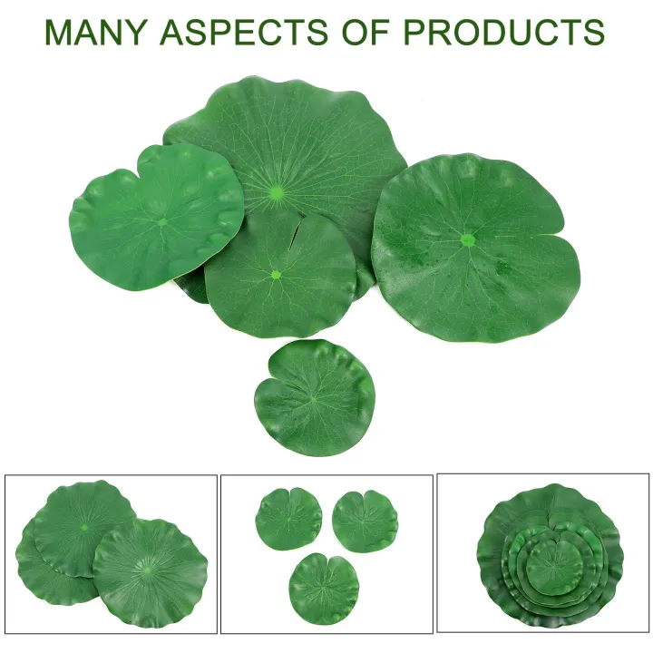15%20Pieces%205%20Kinds%20Artificial%20Floating%20Foam%20Lotus%20Leaves%20Lily%20Pads%20-%20Image%206