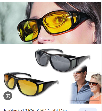 Wrap Around HD Night and Day Vision Driving Sunglasses,Anti-Glare Technology for Clearer Views in All Lighting Conditions