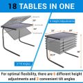 Table Mate II Folding TV Tray Table office Table Home Table Student Study table with 6 Height and 3 Angle Adjustments students table  මේස සහකරු II නැමිය හැකි රූපවාහිනී තැටි මේස කාර්යාලය මේසය මුල් පිටුව උස 6 ක් සහ කෝණ ගැලපුම් 3 ක් සහිත ශිෂ්‍ය අධ්‍යයන මේසය. 
