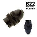Bulb Holder B22 Pin Type  - Black. 