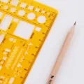 Professional Architectural Template Ruler Drawing Stencil Measuring Tool Student. 