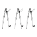 3pcs 8 Inch Compass 200mm Precision Wing Divider Scribe Tool with Pencil Holder for Geometry, Wood, Metal and Leather. 
