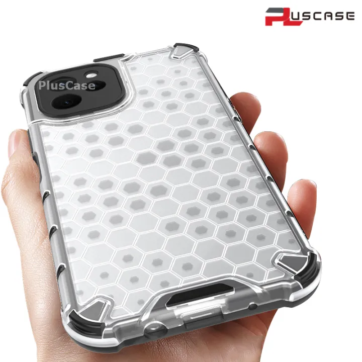 PlusCase for Huawei Nova Y61 Shockproof Case Honeycomb Clear Armor Hybrid Rugged Impact Protective Casing
