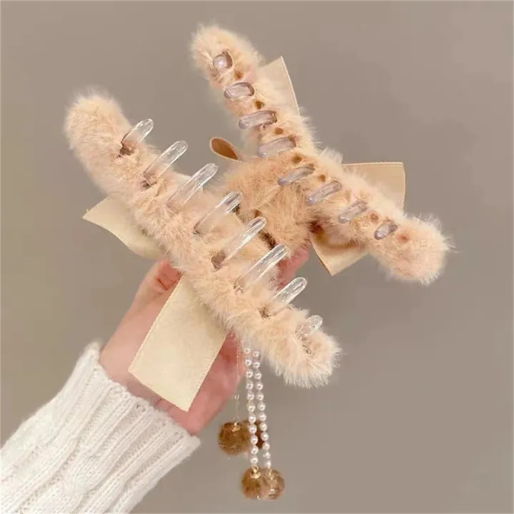 Fashion%20Women%20Soft%20Plush%20Bow%20Tassel%20Hair%20Claw%20Clips%20Elegant%20Hair%20Clips%20Headwear%20Mystic%20-%20Image%203