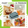 Mini Ice Cube Tray with Bin & Scoop Ice Tray for Mini Fridge Freezer Crushed Ice Tray for Chilling Drinks Coffee Juice. 
