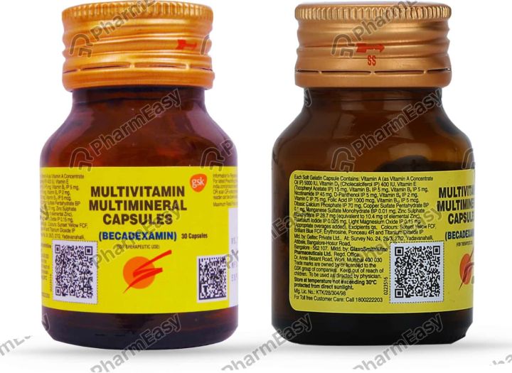 MULTIVITAMIN MULTIMINERAL Becadexamin Capsule 30's (2 Bottles)