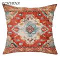 Retro Pillowcase with Invisible Zipper Boho Style Pillowcase Soft Cushion Cover for Couch Sofa Bed Southeast Asian Buyers' Favorite. 