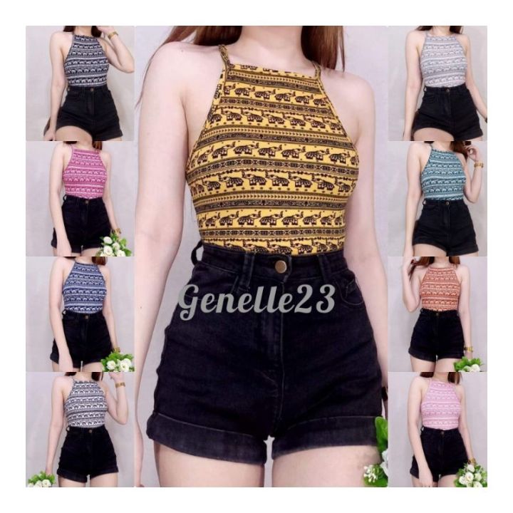 %E2%9D%A7%E2%9C%91%20Kathryn%20Elephant%20Print%20Halter%20Top%20Top%20/Croptop%20Xs%20To%20Small%20Genelle23%20-%20Image%207