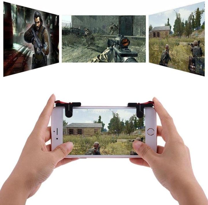 Mobile Phone Game Controller W10 Gamepad Joystick Fire Trigger for PUBG ...