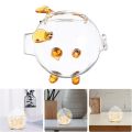 Cute Cartoon Piggy Money Bank Multi-purpose Lightweight Glass Money Jar Visible Practical Coins Saving Box Desktop. 