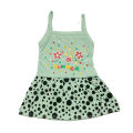 Dotted Floral 6-12 Months Girls Sleeveless Frock Printed Cotton Dresses. 
