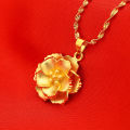 24K Gold Jewelry Gold accessories Matte Big Flower Pendant Women's Pendant Accessories. 