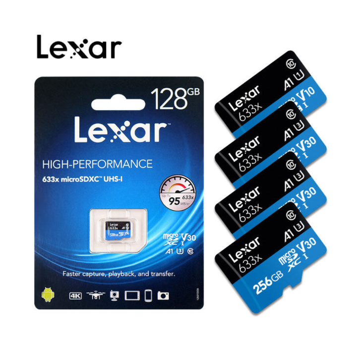 Lexar%20128GB%20Genuine%20Class%2010%20microSD%20633x%20(100MB/s)%20U1%20UHS-I%20A1%20memory%20card%20for%20your%20Mobile,%20Drone,%20Action%20Camera%20128%20GB%20Micro%20Chip%20SD%20Card%20-%20Image%202
