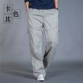 Men's Pants Summer Thin Casual Trousers Men Oversized Cargo Pants Loose Multi-Pocket Sports Fat Guy Straight-Leg Pants. 