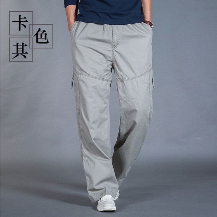 Men's%20Pants%20Summer%20Thin%20Casual%20Trousers%20Men%20Oversized%20Cargo%20Pants%20Loose%20Multi-Pocket%20Sports%20Fat%20Guy%20Straight-Leg%20Pants%20-%20Image%202