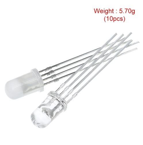 10pcs%205mm%20RGB%20LED%20Common%20Cathode%20Tri-Color%20Emitting%20Diodes%20Transparent%20-%20Image%204