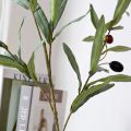 4 Fork Artificial Olive Branch Plastic Elegant Olive Tree 95cm Handmade Simulated Olive Leaf Living Room Desktop. 